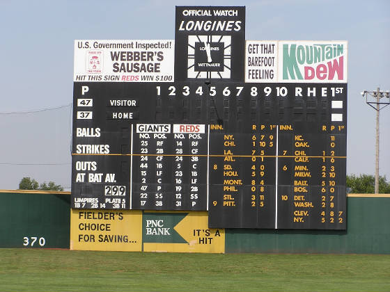 Crosley Field Scoreboard - Resting in Blue Ash, Oh